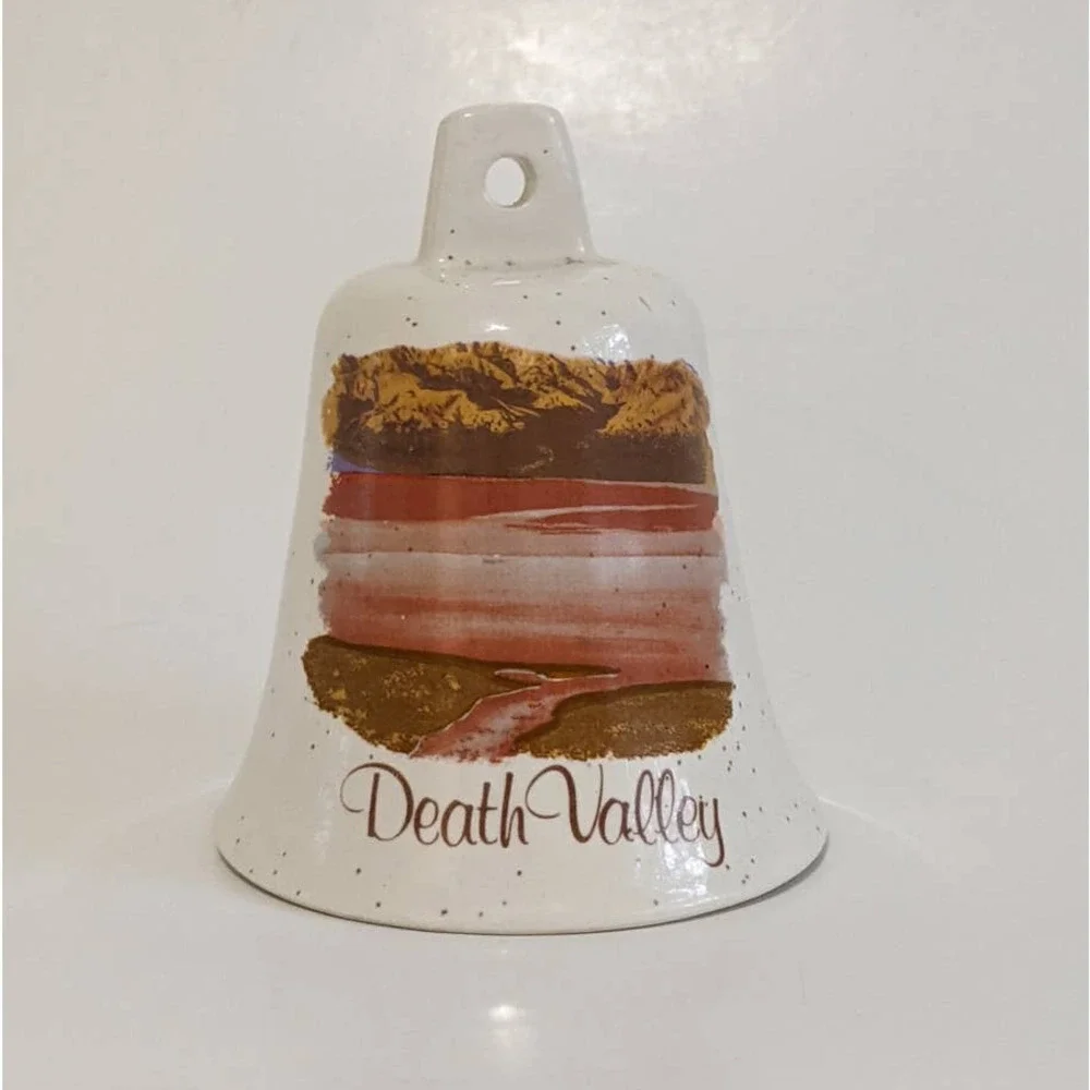 Vintage Death Valley National Park Souvenir Ceramic‎ Bell Speckled Glaze DVNP CA